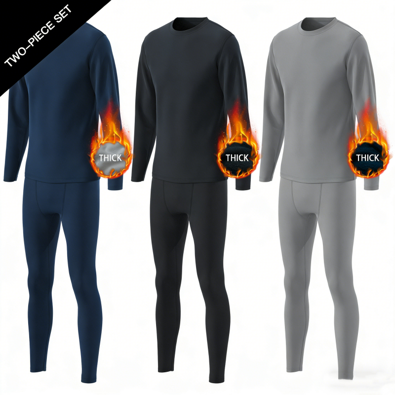 Thermal Base Layer - Winter Thermal Underwear Set Long-sleeved Trousers