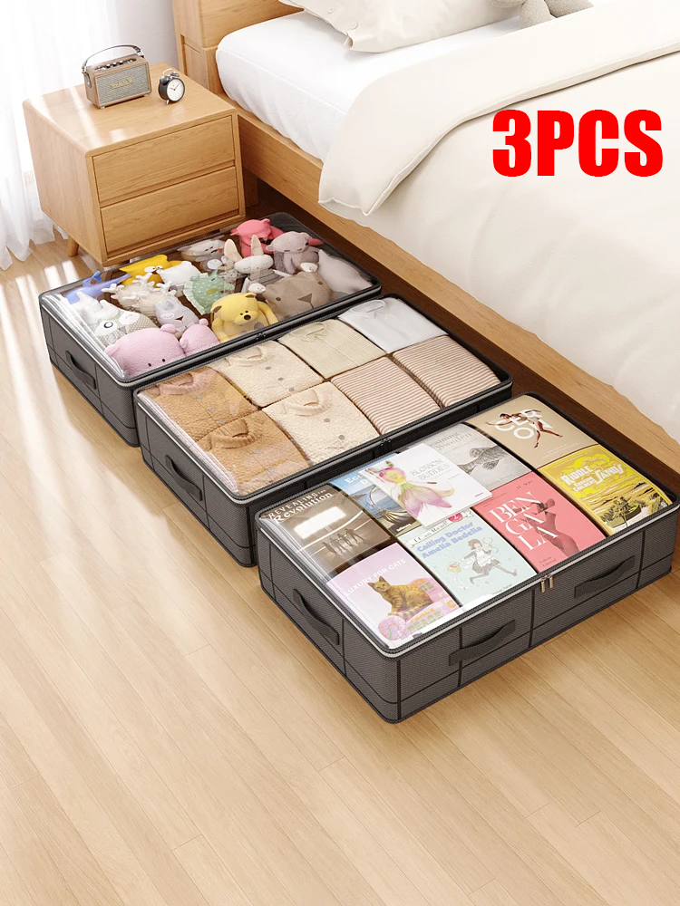 Winter Clothing Storage - Heavy-duty under-bed storage bag Foldable storage