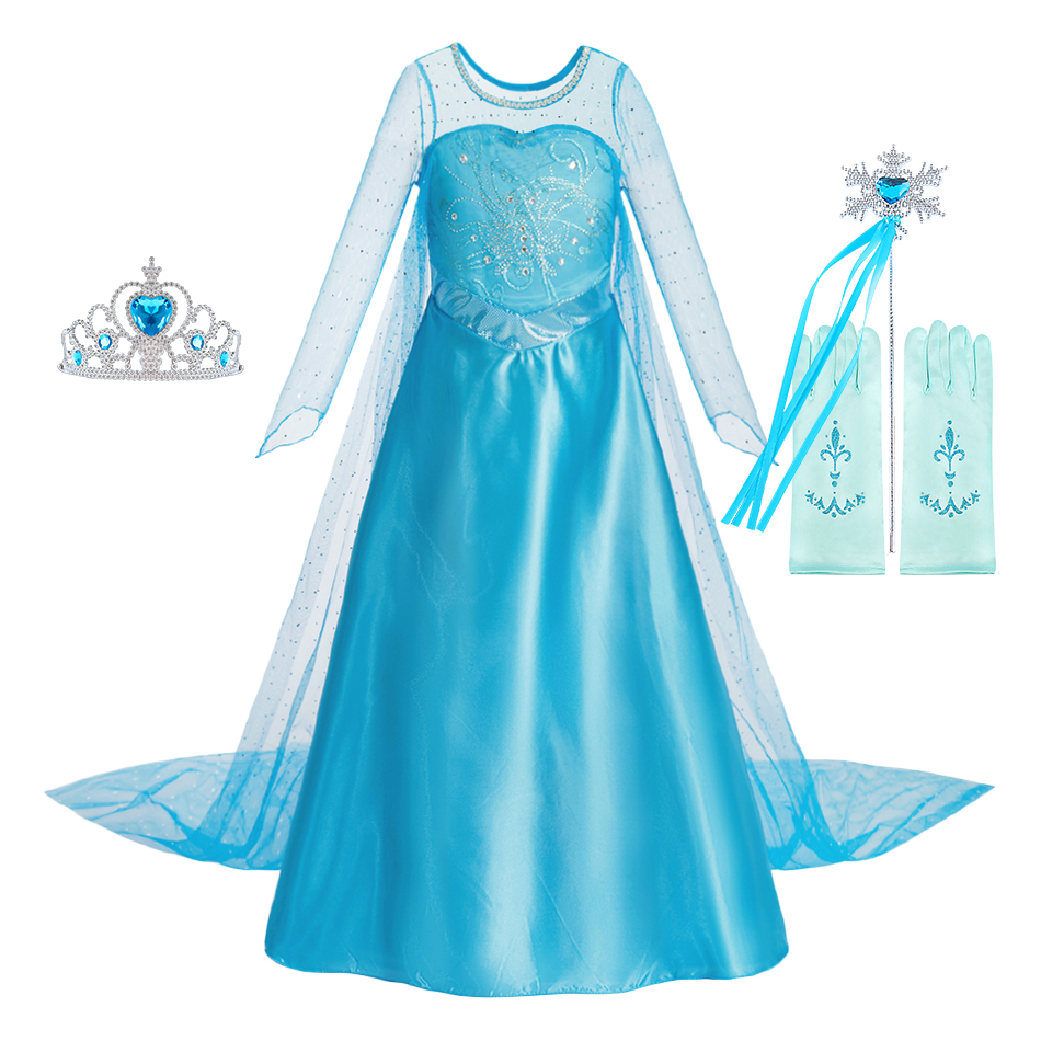 Winter Clothing Storage - Girls Princess Dresses Children Elsa Birthday
