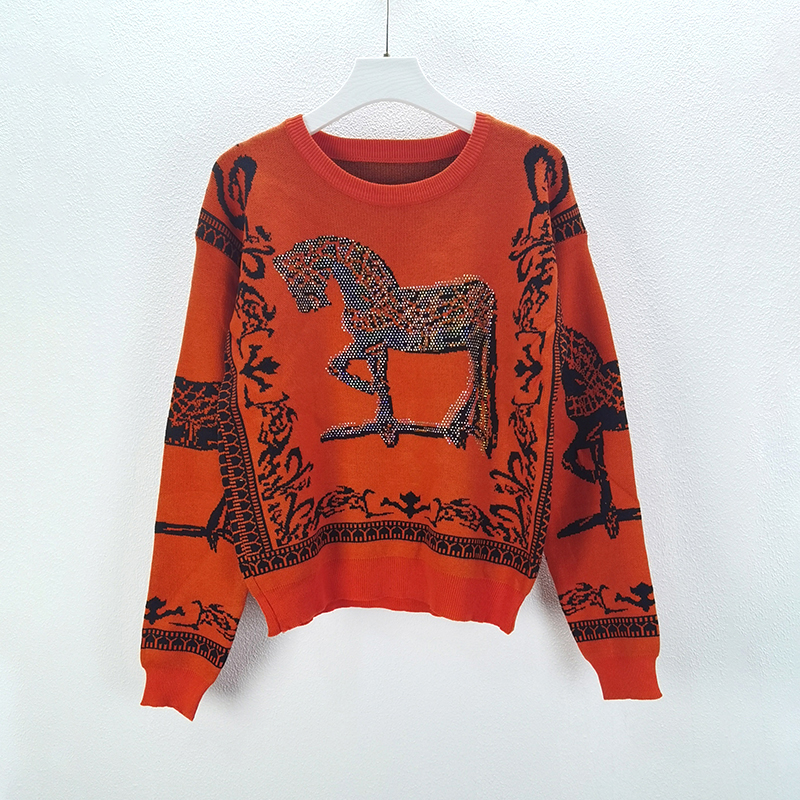 Winter Clothing Brands - Autumn Winter Knit Pullover Sweater Horse