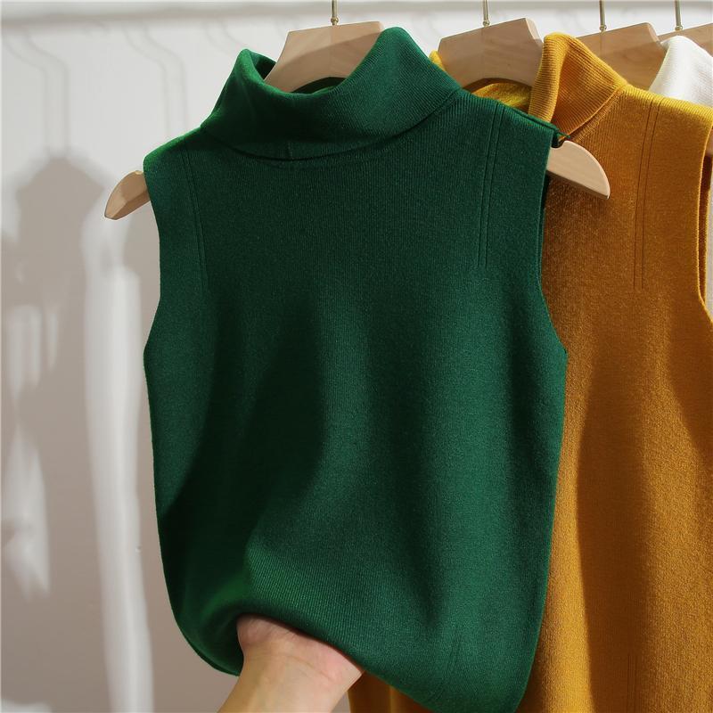 Turtleneck Sleeveless Slim Fit - Winter Clothing Essentials 评论和价格