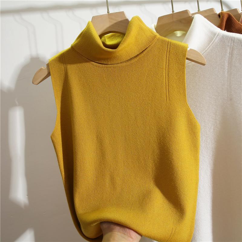 Turtleneck Sleeveless Slim Fit - Winter Clothing Essentials 评论和价格