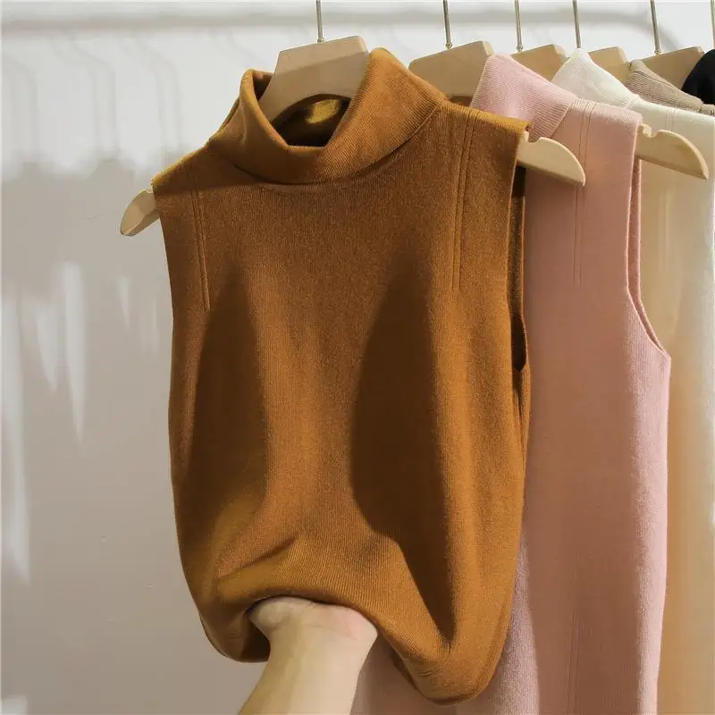 Turtleneck Sleeveless Slim Fit - Winter Clothing Essentials 评论和价格