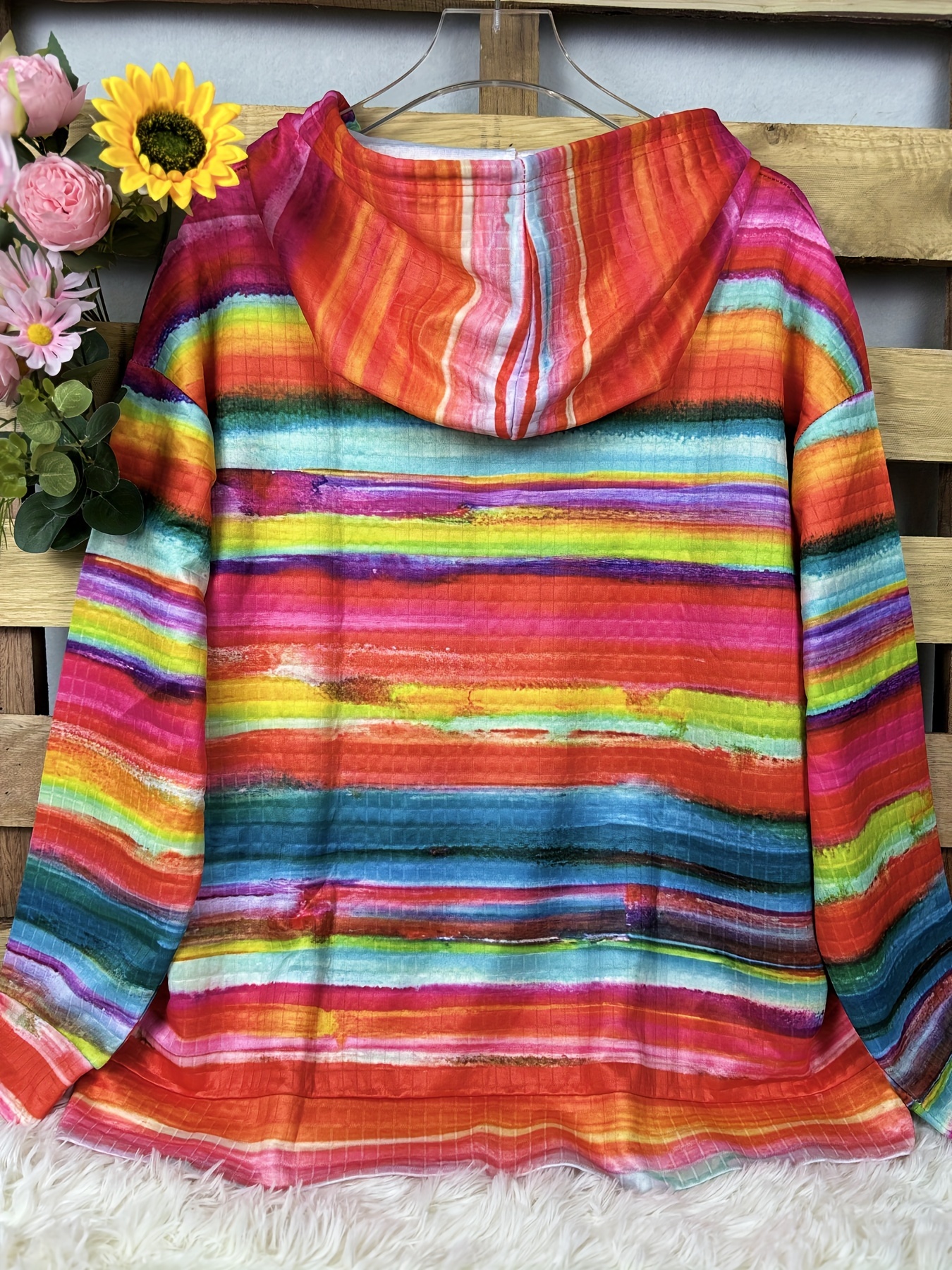 Women's Plus Size Striped Waff - Winter Clothing For Plus Size Women 评论和价格