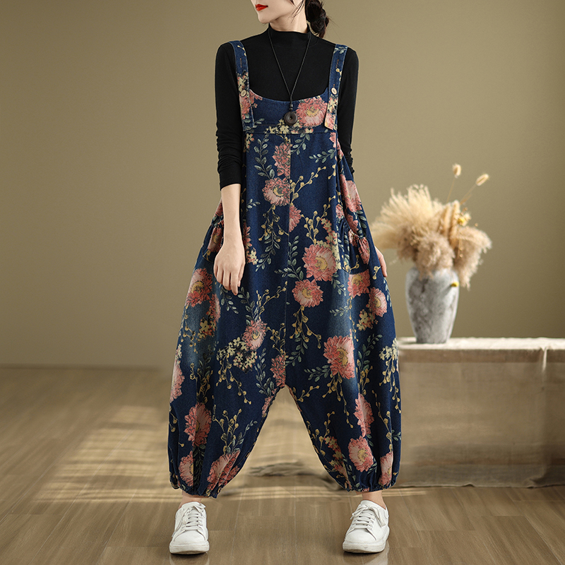 Loose Casual Denim Overalls fo - Winter Clothing For Plus Size Women 评论和价格