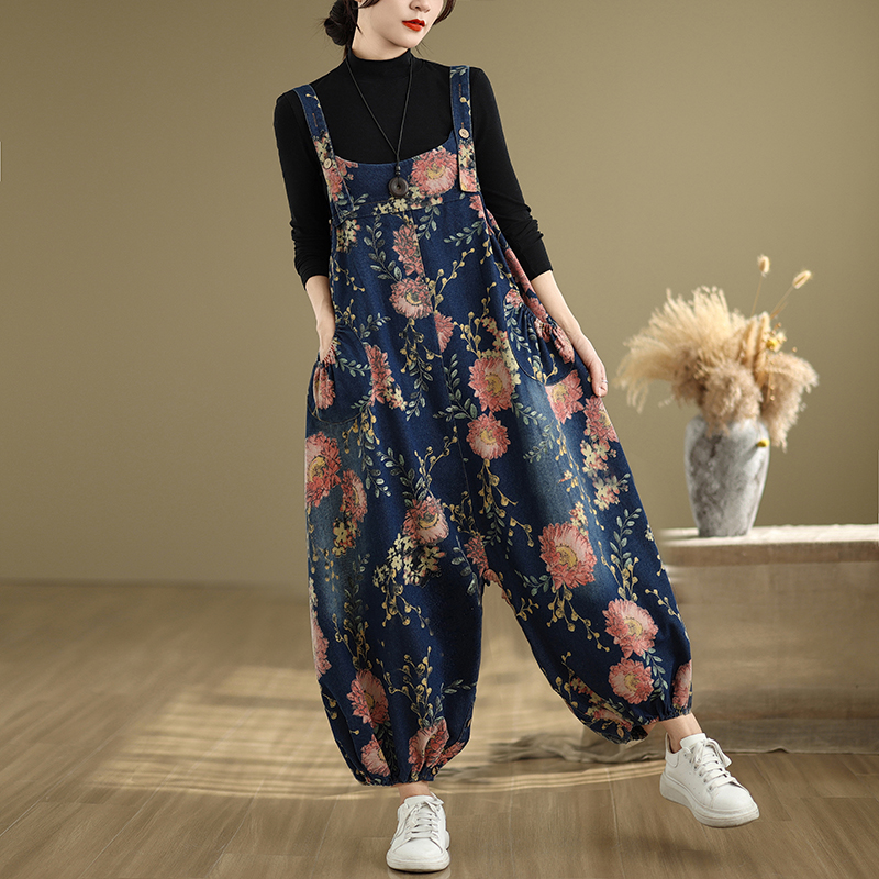 Loose Casual Denim Overalls fo - Winter Clothing For Plus Size Women 评论和价格