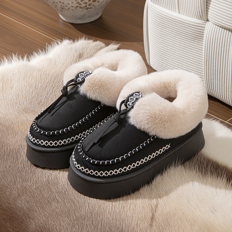 Winter Fluffy Women's Slippers - Winter Clothing Material 评论和价格