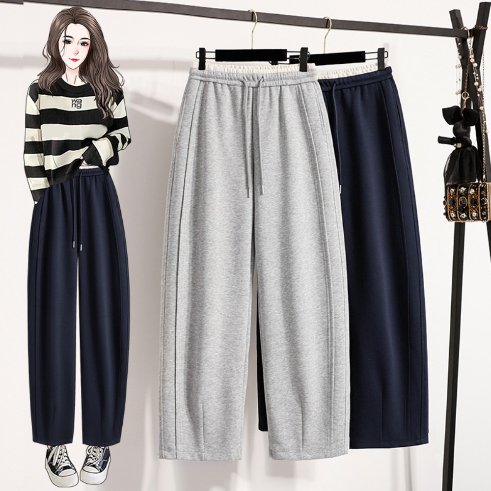 Casual High Waist Spliced Stra - Winter Clothing For Plus Size Women 评论和价格