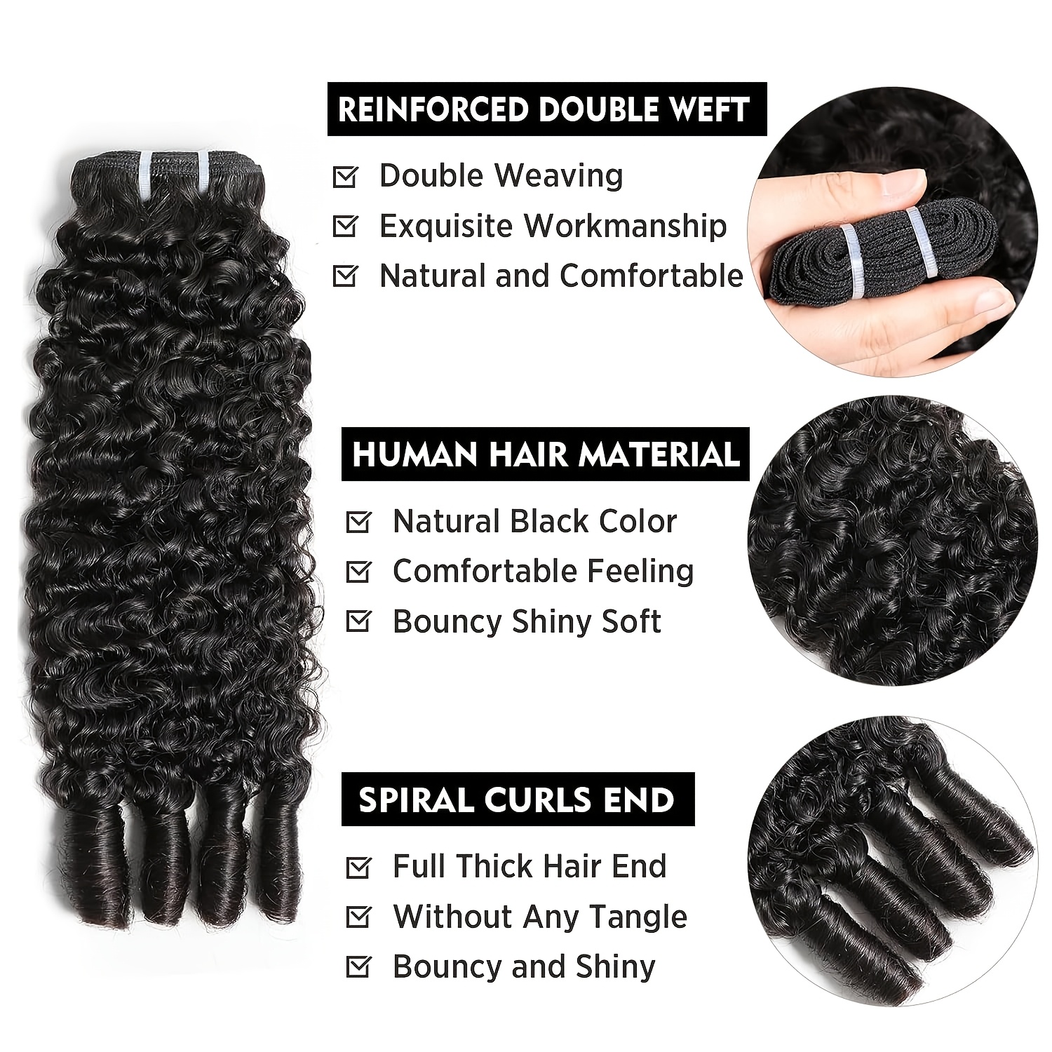 Burmese Curly Human Hair Bundl - Winter Clothing Bundle 评论和价格