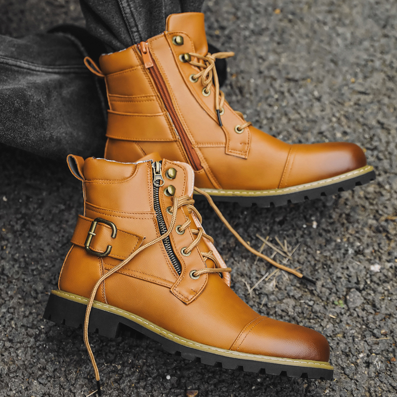 Quality Men Leather Boots Meta - Winter Clothing Material 评论和价格