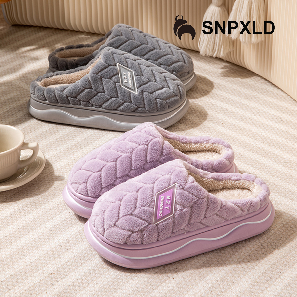 Winter Home Slippers for Women - Winter Clothing Material 评论和价格