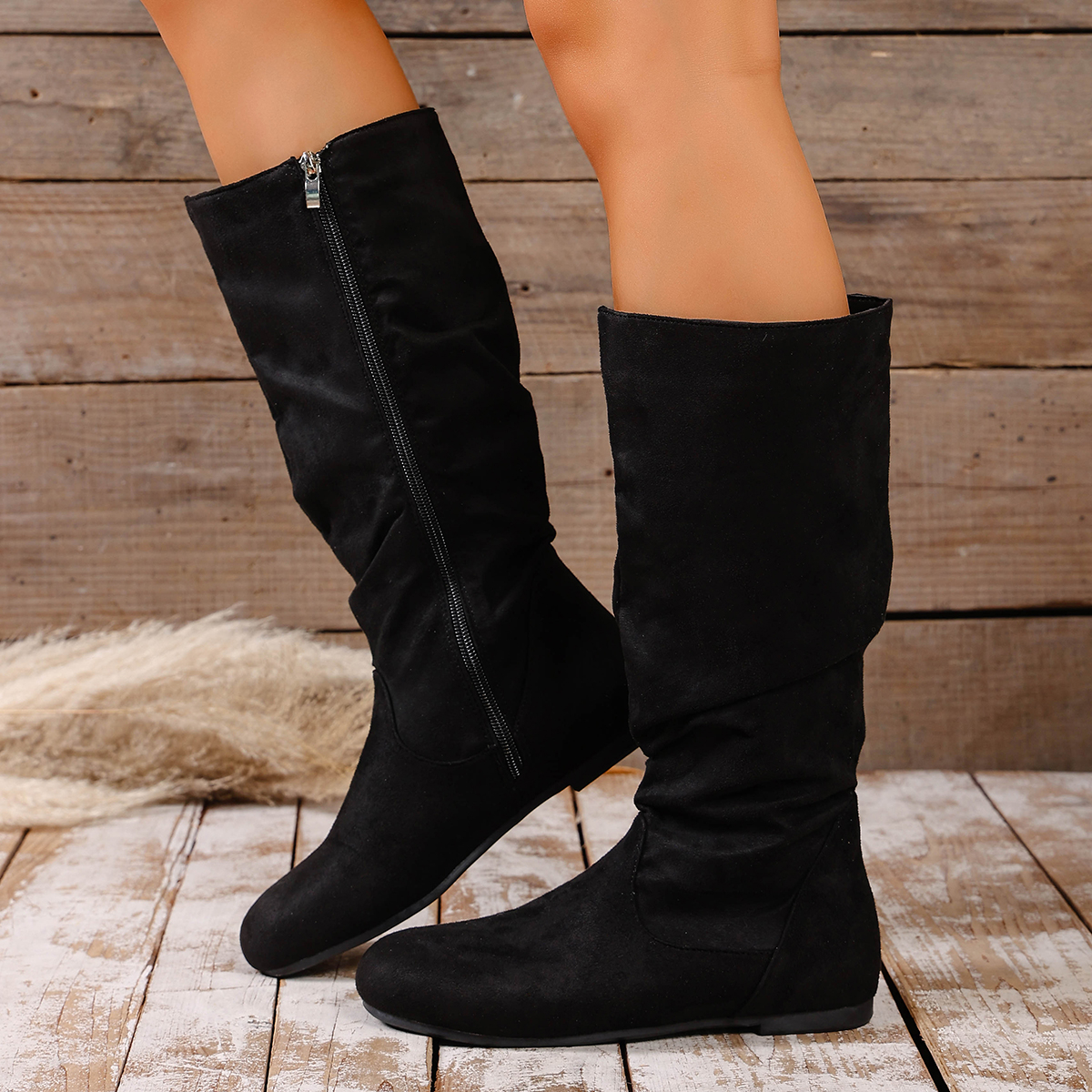 Fashionable New Round Toe Sued - Winter Clothing Material 评论和价格