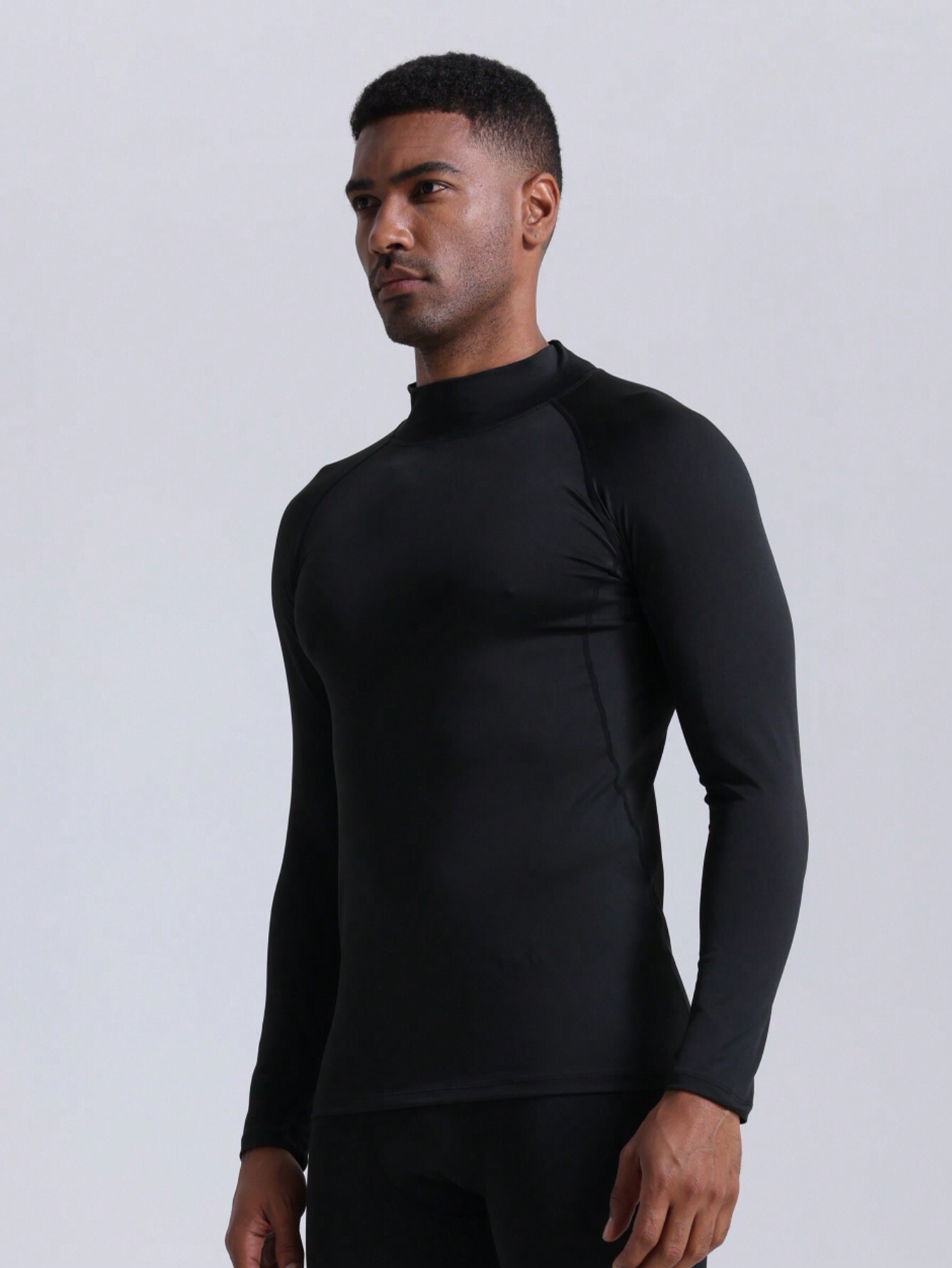 Fleece-Lined High Neck Long Sl - Thermal Base Layer 评论和价格